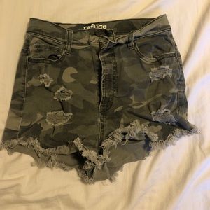 Green camo shorts